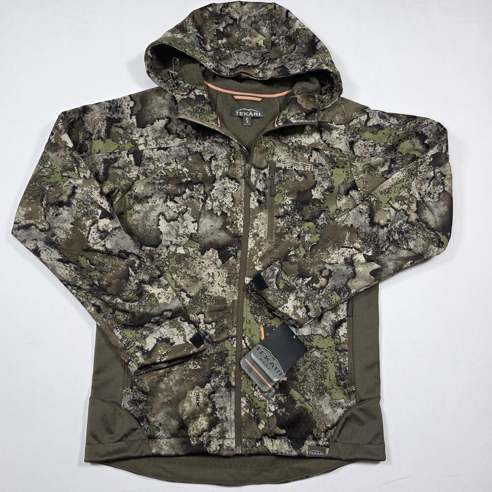 TrueTimber Tekari Men's Small Stride Flex Full Zip Hooded Jacket XRC Camo
